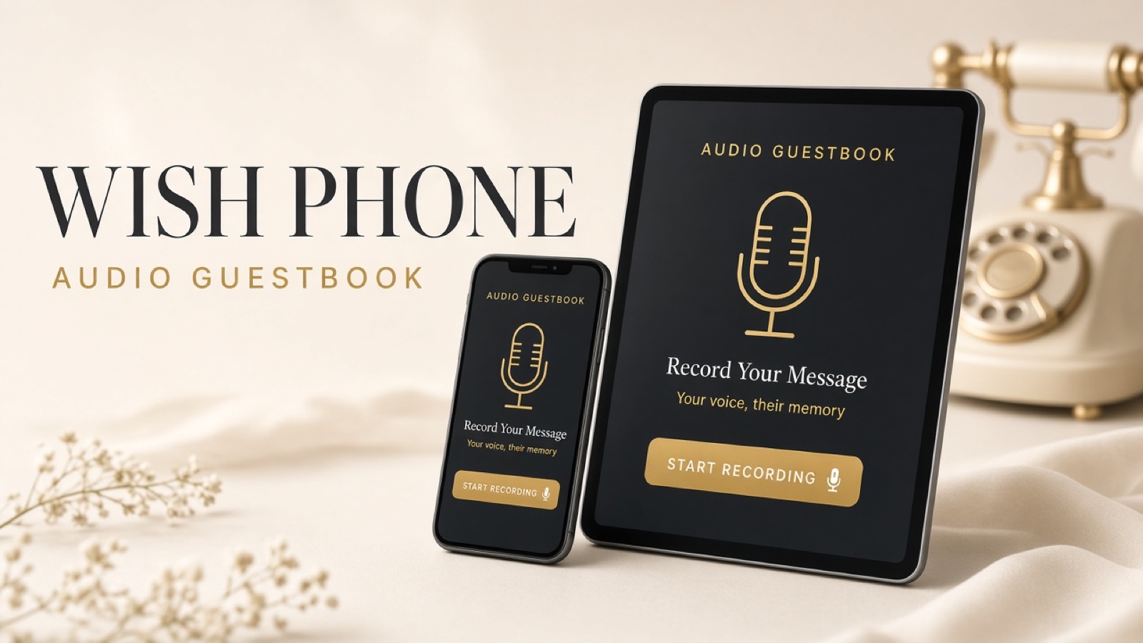 Wish Phone — Audio Guestbook για tablet και κινητά