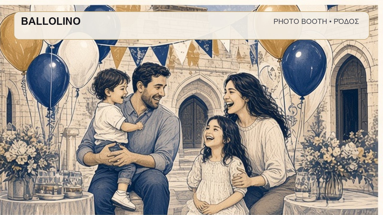 Photo Booth Ρόδος: BALLOLINO – συνεργάτης Magic Photo Booth