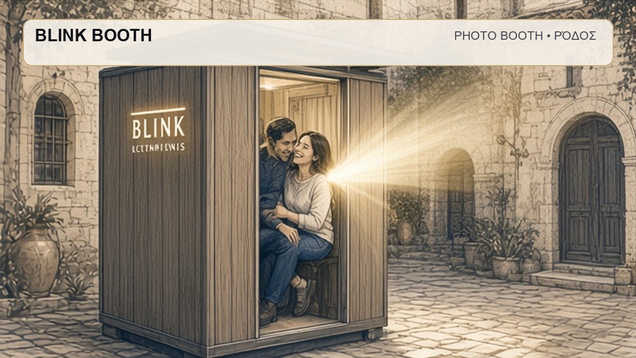 Photo Booth Ρόδος: BLINK BOOTH – συνεργάτης Magic Photo Booth