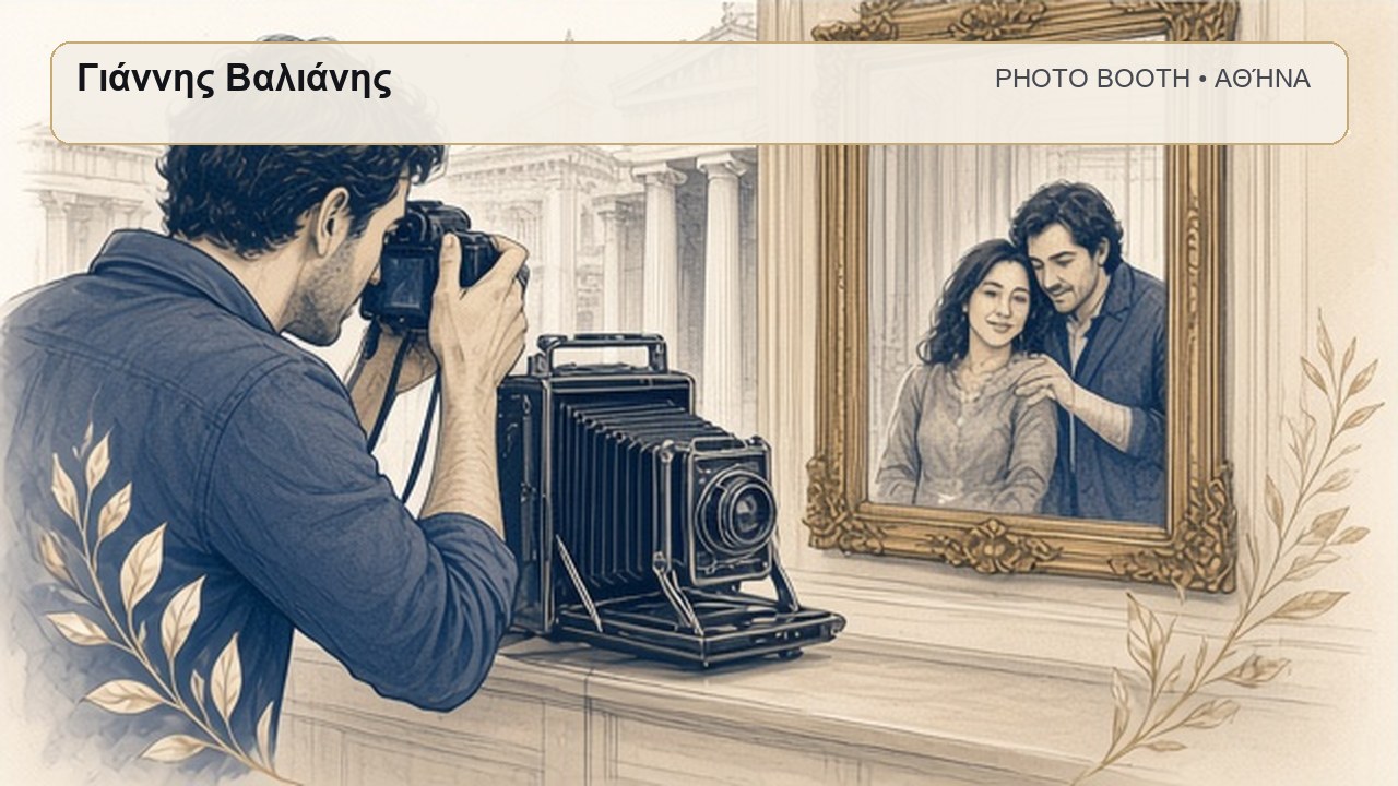 Photo Booth Αθήνα: Γιάννης Βαλιάνης – συνεργάτης Magic Photo Booth