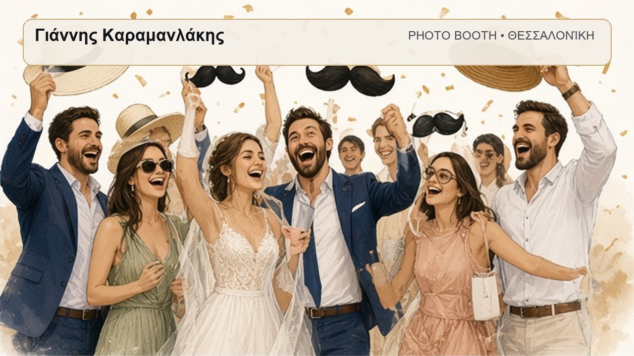 Photo Booth Θεσσαλονίκη: Γιάννης Καραμανλάκης – συνεργάτης Magic Photo Booth
