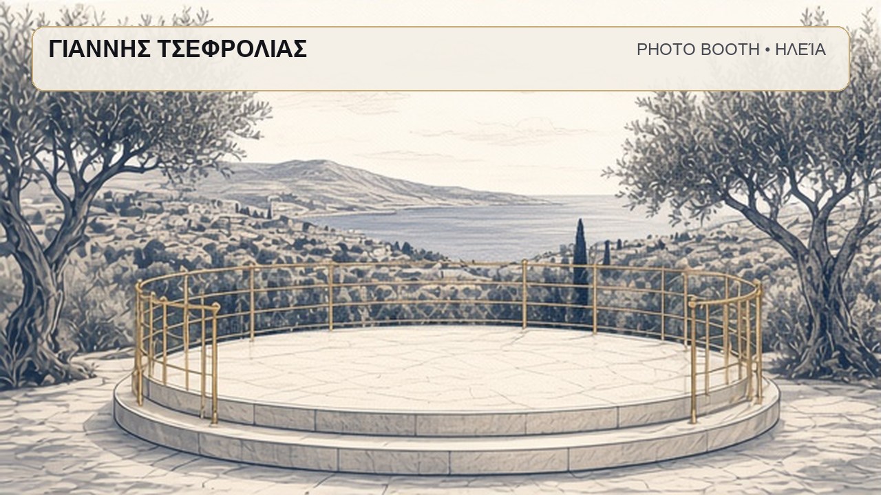 Photo Booth Ηλεία: ΓΙΑΝΝΗΣ ΤΣΕΦΡΟΛΙΑΣ – συνεργάτης Magic Photo Booth