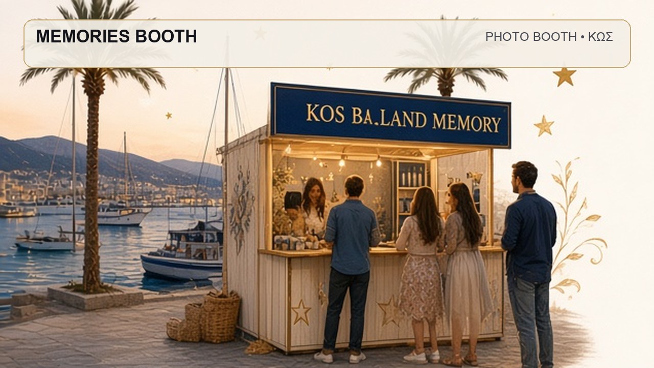 Photo Booth Κως: MEMORIES BOOTH – συνεργάτης Magic Photo Booth