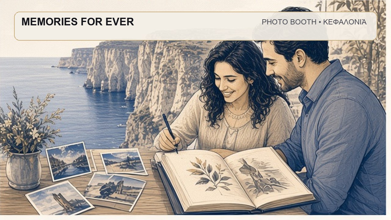 Photo Booth Κεφαλονιά: MEMORIES FOR EVER – συνεργάτης Magic Photo Booth
