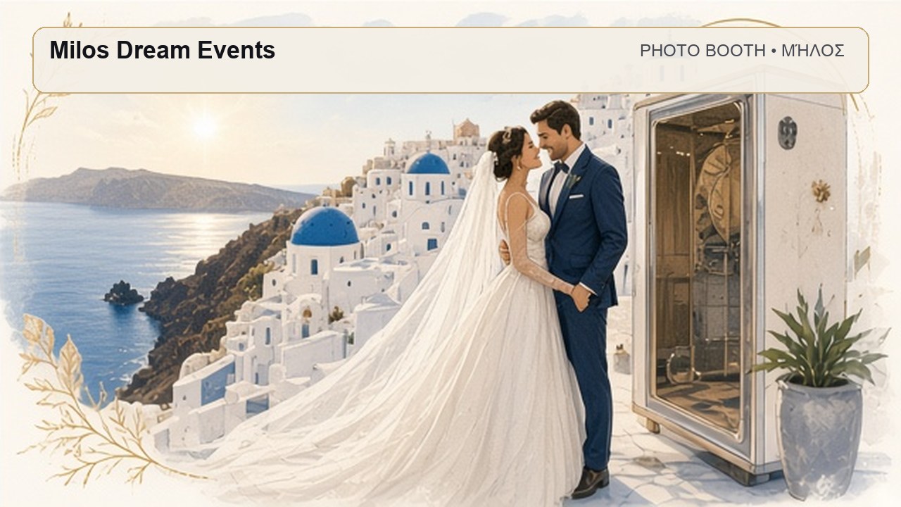 Photo Booth Μήλος: Milos Dream Events – συνεργάτης Magic Photo Booth