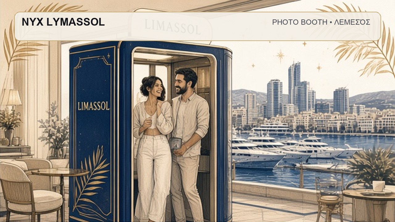 Photo Booth Λεμεσός: NYX LYMASSOL – συνεργάτης Magic Photo Booth